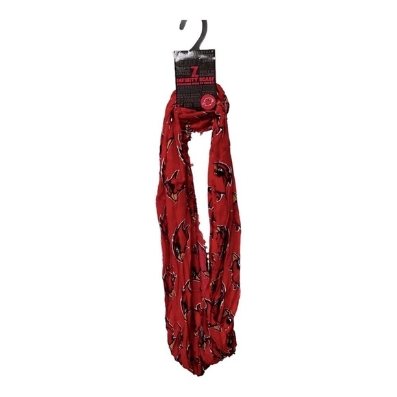 ARIZONA CARDINALS Raw Hem Infinity Scarf. NWT - Picture 2 of 8